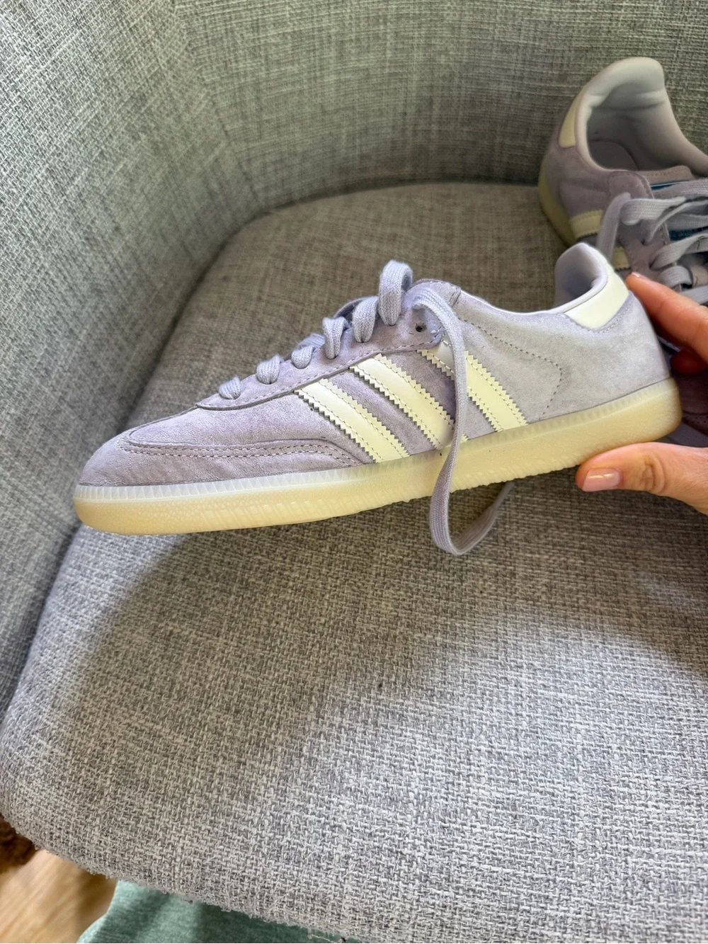 Adidas Samba Suede Lavender Purple Sneakers – Size 6